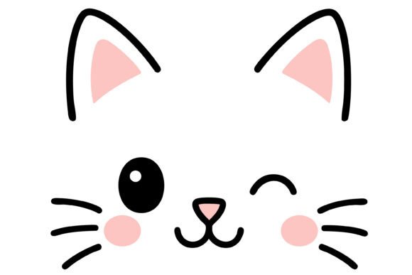 Cartoon Cat Face Vector