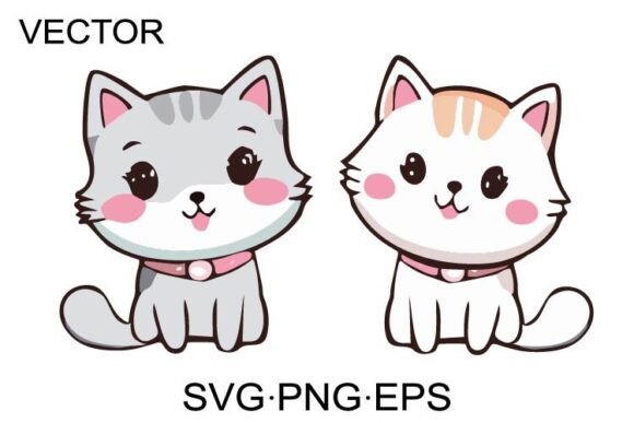 Cat Baby SVG Vector Cartoon Character