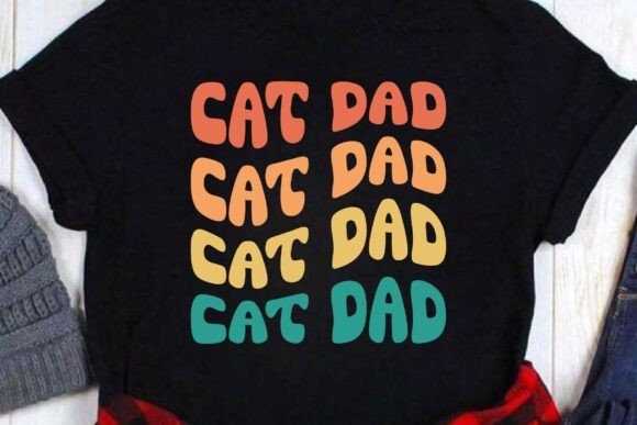 Cat Dad SVG, Retro Vintage Cat Dad PNG