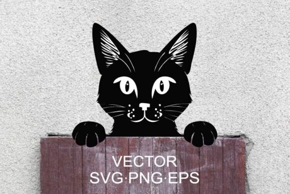 Cat Face Peeking Cat