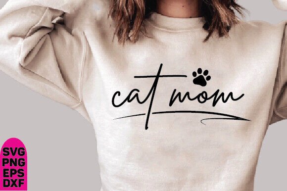 Cat Mom SVG PNG Files, Cat Mama Svg