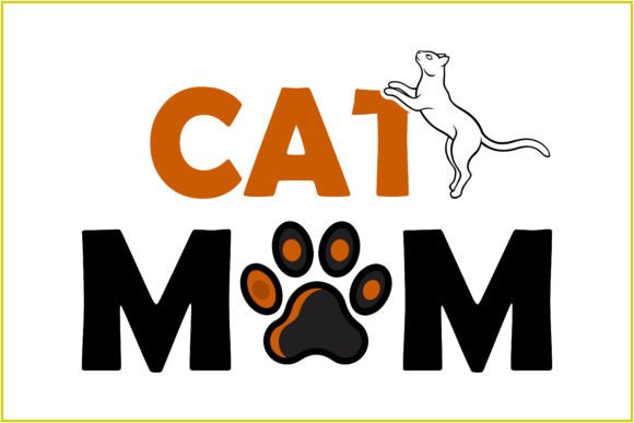 Cat Mom SVG T-Shirt Design