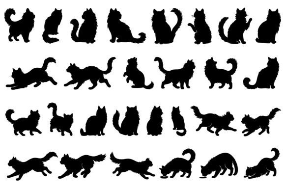 Cat Silhouettes SVG Bundle