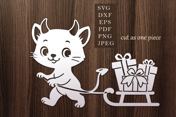 Christmas Cat Devil Laser Cut Templates