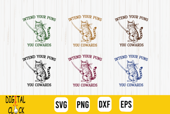 Funny Cat Pun Humor Quote Samurai Cat